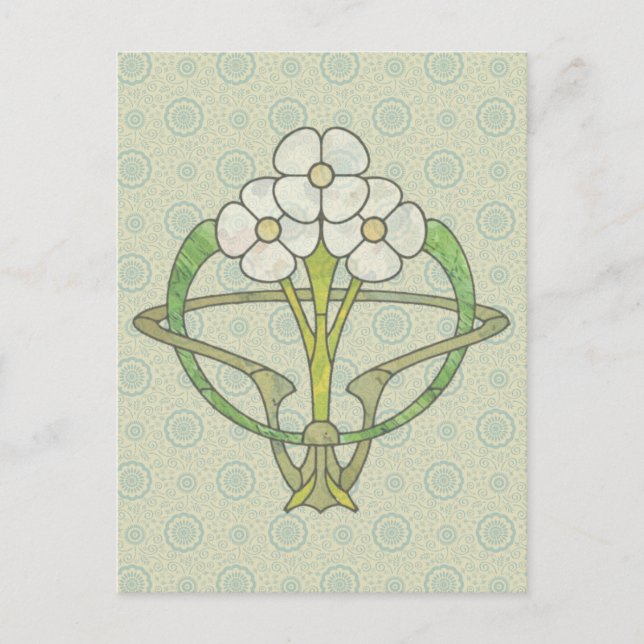Carte Postale Art déco celtique design floral 2 (Devant)