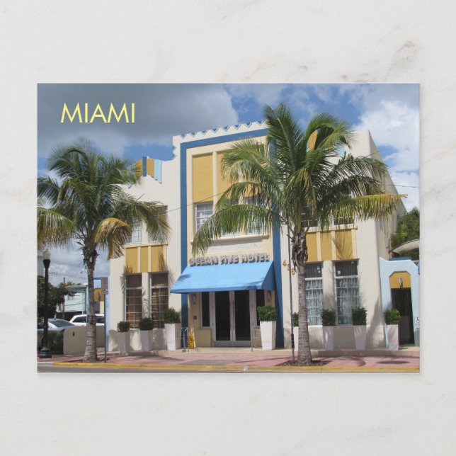 Carte postale Art déco de Miami 3 (Devant)