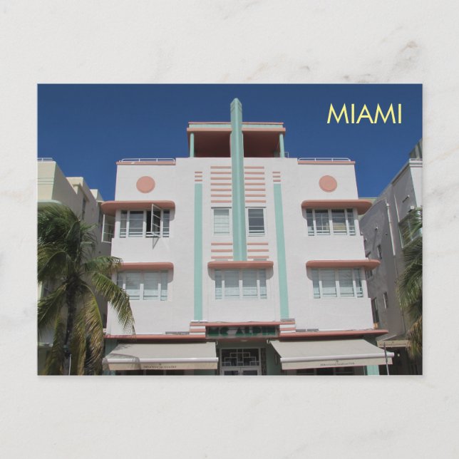 Carte postale Art déco de Miami 7 (Devant)