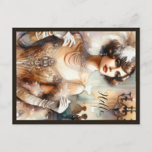 Carte Postale Art Déco Elegance vintage