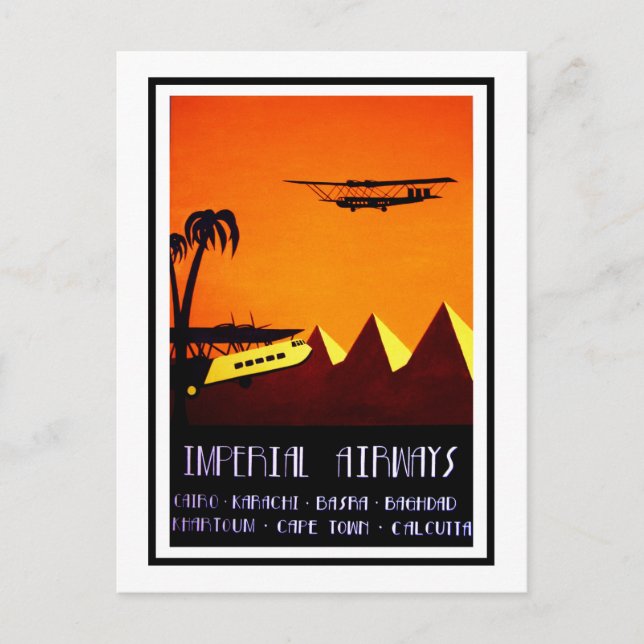 Carte postale - Art Déco Imperial Airways (Devant)