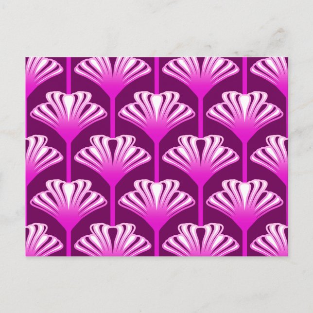 Carte Postale Art déco Lily, Améthyste violet et orchidée (Devant)