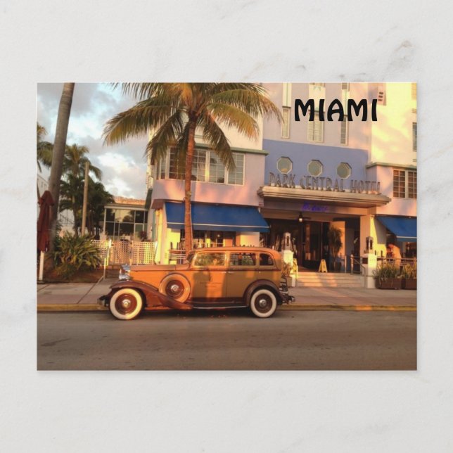 Carte Postale Art déco Miami (Devant)