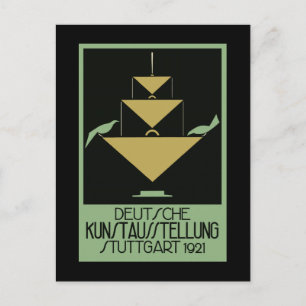 Carte Postale Art déco naïf rétro