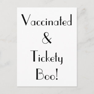 Carte postale Art Déco Vacciné et Boo Tickety