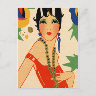 Carte Postale Art Deco Vamp