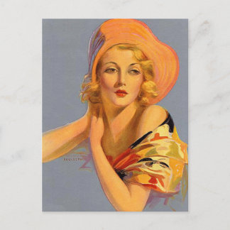 Carte postale Art Déco Vintage Pin Up Girl Art