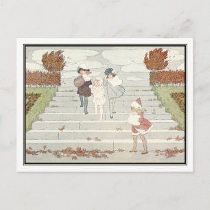 Carte Postale Art Déco Windy Day par H. Willebeek Le Mair