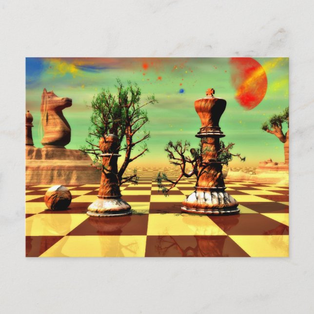 Carte Postale Art des échecs, règles des échecs, ouvertures des  (Devant)