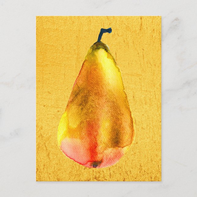Carte Postale Art des fruits à poires d'or (Devant)