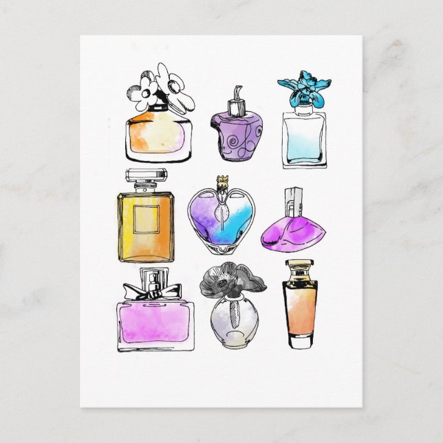 Carte Postale Art des parfums (Devant)