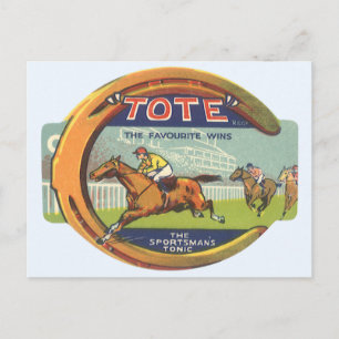 Carte Postale Art d'étiquette de produit vintage, Tote Sportsman