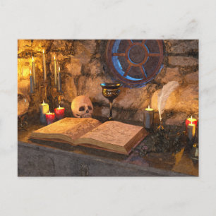 Carte Postale Art d'étude à la bougie de l'académie sombre gothi