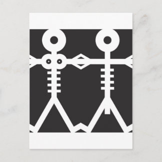 Carte Postale Art d'icône de squelettes