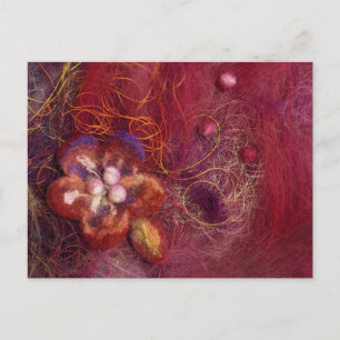 Carte Postale Art du feutrage de fleurs
