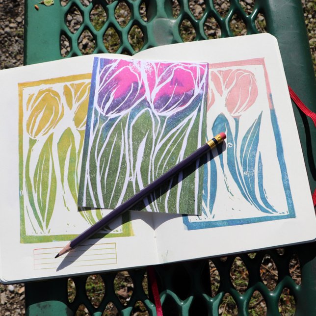 Carte Postale Art du jardin des tulipes (Créateur téléchargé)