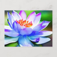 Art du nénuphar bleu et blanc