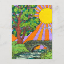 art du paysage boisé de rivière