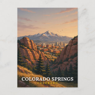 Carte Postale Art du paysage montagneux de Colorado Springs