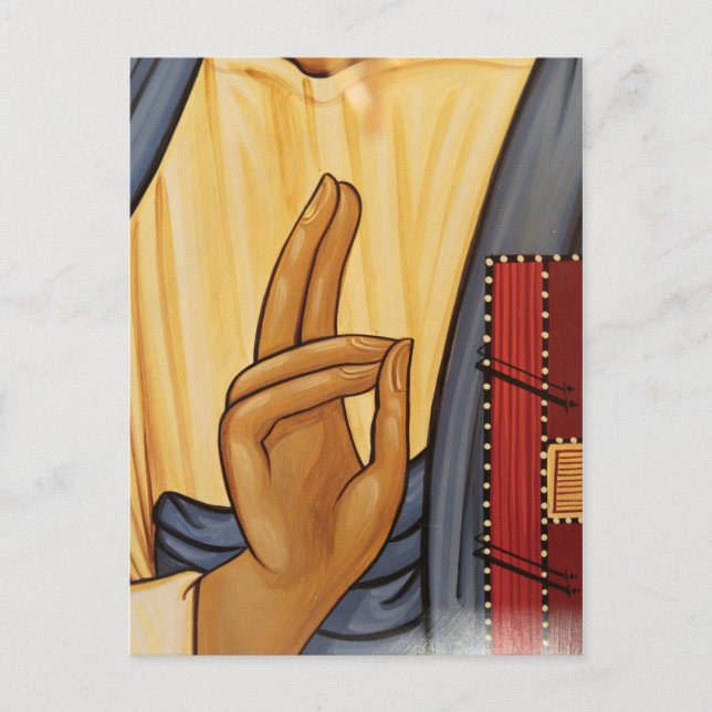 Carte Postale Art du signe de la main religieux (Devant)