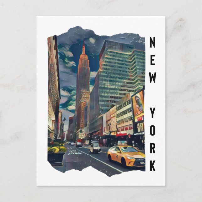 Carte Postale Art esthétique de New York (Devant)