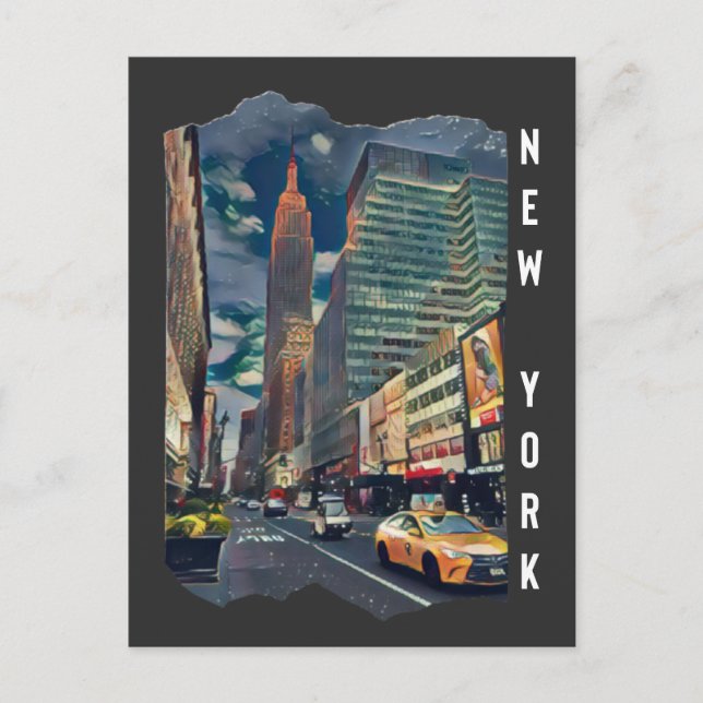 Carte Postale Art esthétique de New York (Devant)