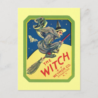 Carte Postale Art Étiquette de produit sorcière vintage