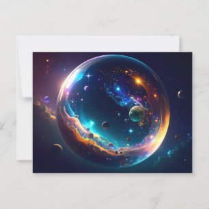 Carte Postale Art Fantastique de la Galaxie de la Bulle Cosmique