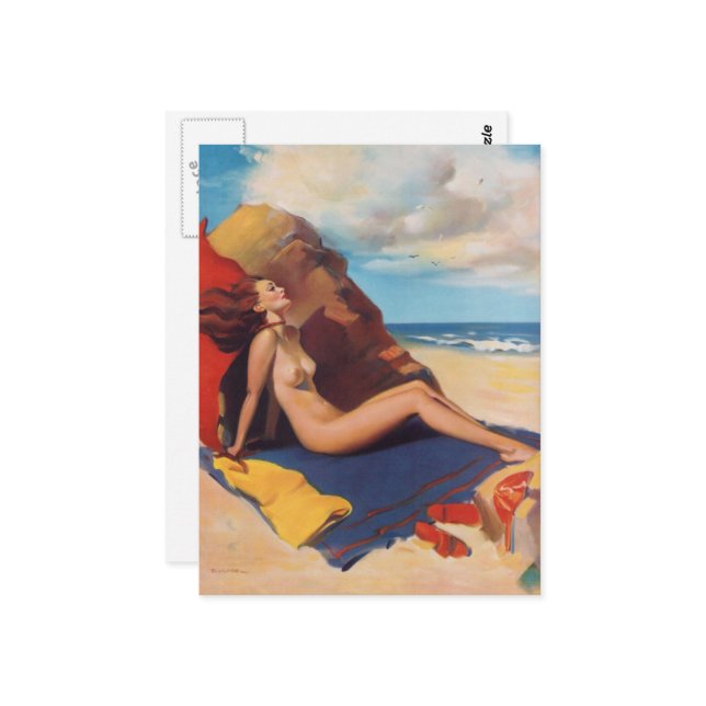 CARTE POSTALE ART FILLE NIP vintage UP (Devant/Arrière en situation)