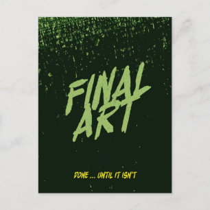 Carte Postale Art final - Parodie d'affiche de film vintage