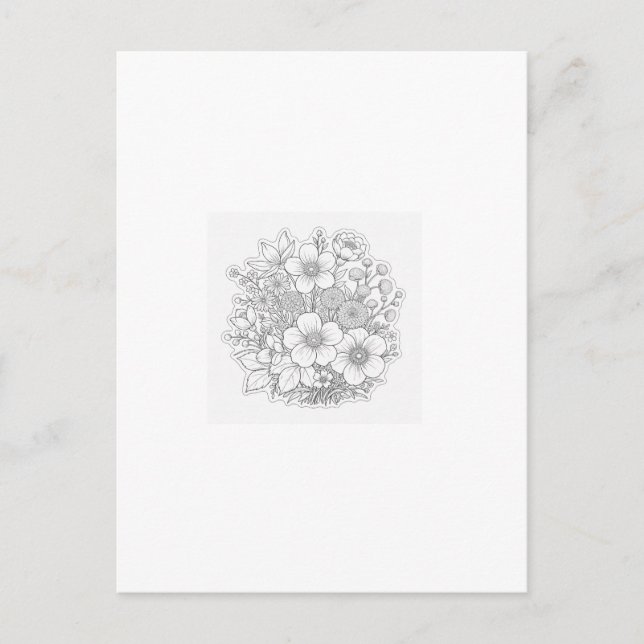 Carte Postale art floral (Devant)