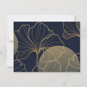 Carte Postale Art floral or