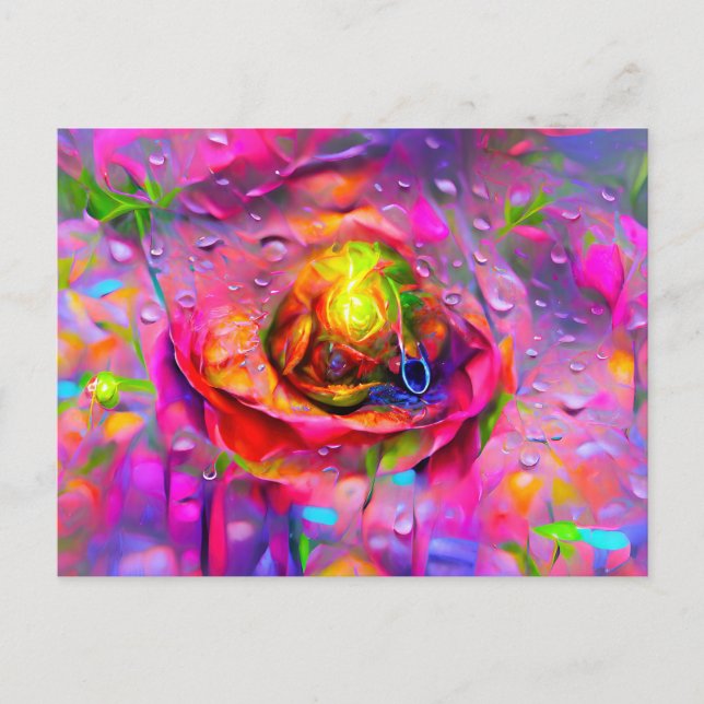 Carte Postale Art Floral Surreal (Devant)