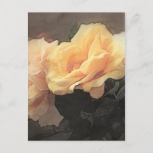 Carte Postale art floral vintage arrière - plan aux couleurs pas
