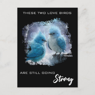 Carte Postale *~* ART Fluffy Love Birds AP54 Anniversaire