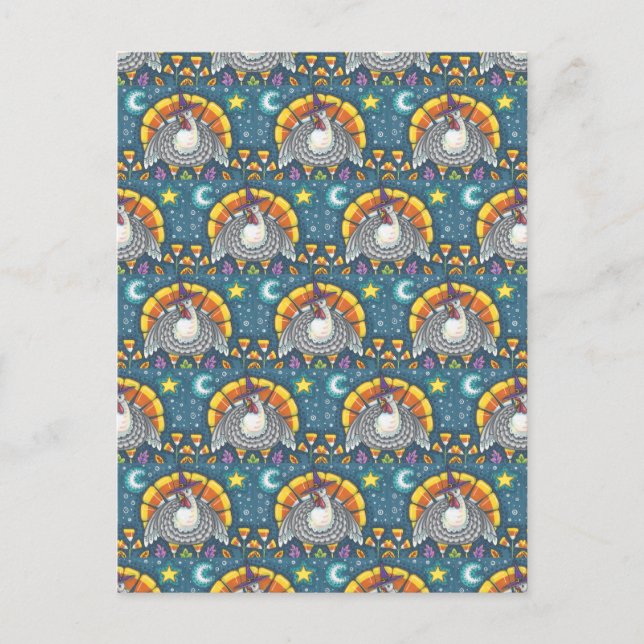 CARTE POSTALE ART FOLK CANDY CORN PILGRIM TURQUIE, MERCI (Devant)