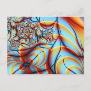 Carte Postale Art fractal abstrait fin Ophelia