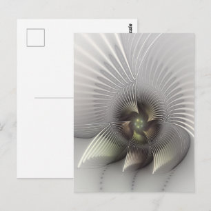 Carte Postale Art fractal Abstrait moderne en 3D