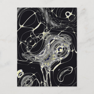 Carte Postale Art fractal abstrait Toile d'Or