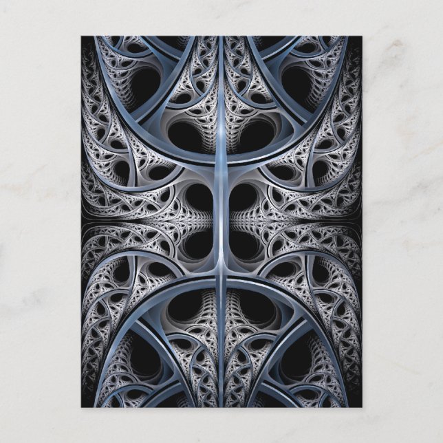 Carte Postale Art fractal de la salle du squelette (Devant)
