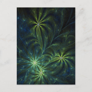 Carte postale Art fractal : mauvaise herbe