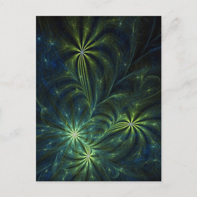 Carte postale Art fractal : mauvaise herbe (Devant)