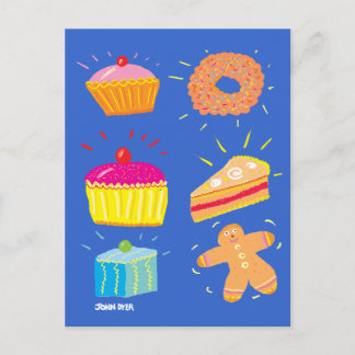 Carte postale Art : Gâteaux, Gros et pain d'épices