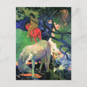 Carte postale Art Gauguin : Le Cheval Blanc