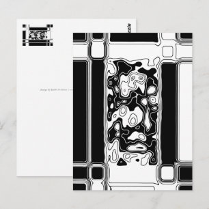 Carte Postale Art géométrique noir et blanc 1