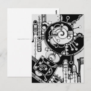 Carte Postale Art géométrique noir et blanc 4