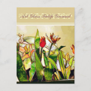 Carte Postale Art Glass Tulip Ground Excellente mode