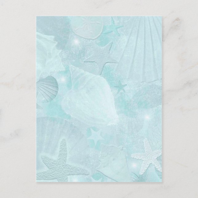 Carte Postale Art graphique de coquilles de mer subtiles (Devant)