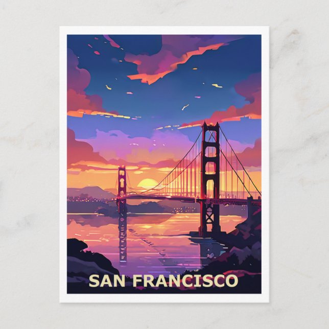 Carte Postale Art graphique de San Francisco (Devant)