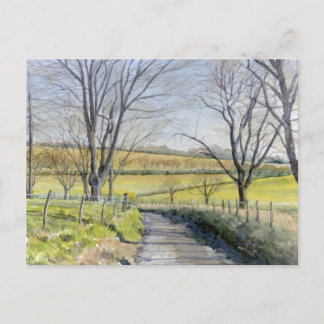 Carte postale Art-Hiver à Kent, aquarelle